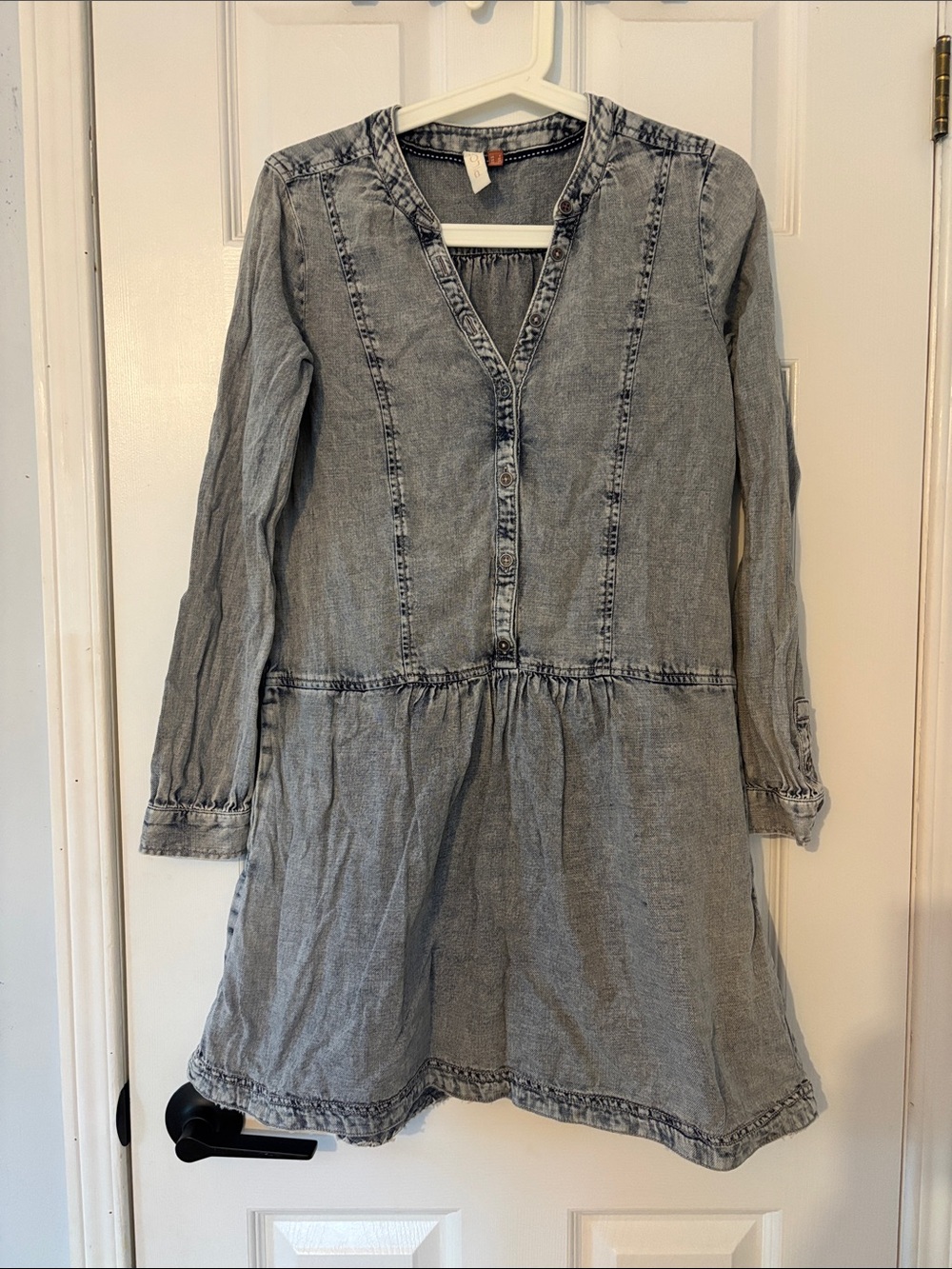 Anthropologie Pilcro Light Wash Denim Button Dress